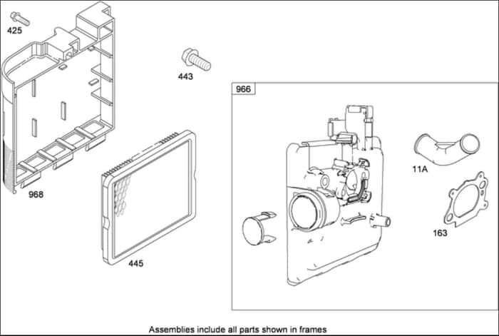 Hayter R53A - 449E (449E290000001 - 449E290000999) - Air Cleaner Assy B&S 126T05-0239-B1