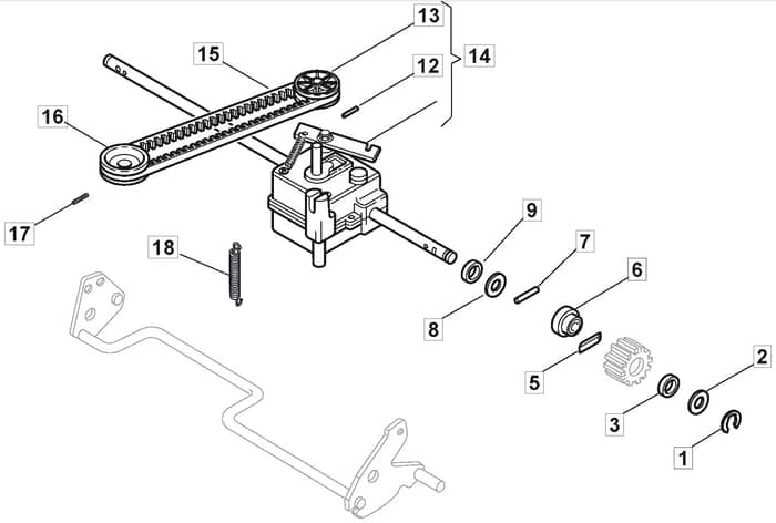 M40 PD - 2006-2007 - 292502023/MOU - Mountfield Rotary Mower Transmission Diagram