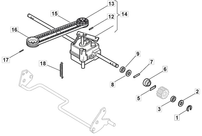 M5010 PD - 2008 - 292502043/M08 - Mountfield Rotary Mower Transmission Diagram