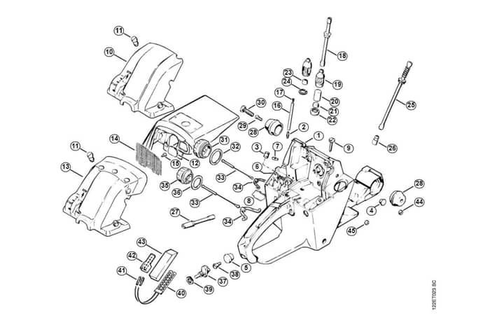 Stihl 048 W Tank Housing - C-Group