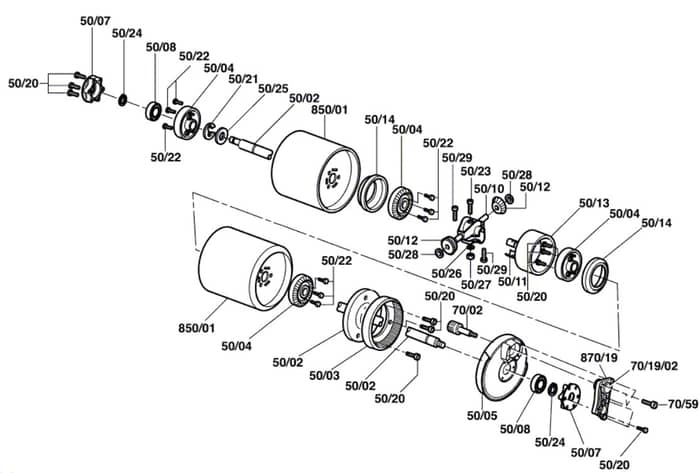 Atco Balmoral 20S - 3616C09A71 - Rear Roller Assembly