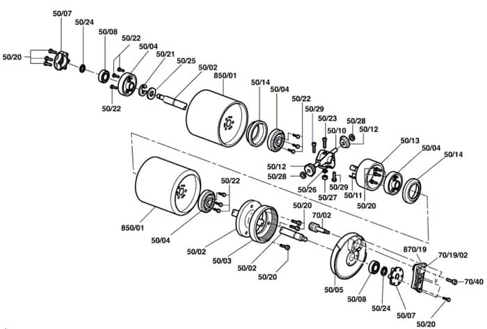 Atco Balmoral 20SE - F016309942 - Rear Roller Assembly