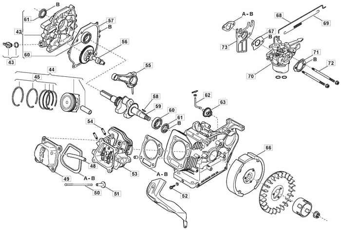 MANOR 75-G - 2009-2010 - 217500043/MO9 - Mountfield Tiller Cylinder Diagram
