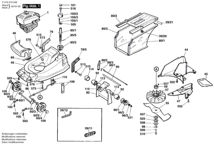 Atco Viscount 19S - F016510042 - Main Assembly