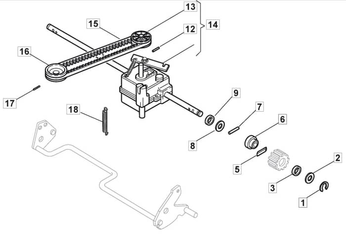 M40 PD - 2008 - 292502023/CAI - Mountfield Rotary Mower Transmission Diagram
