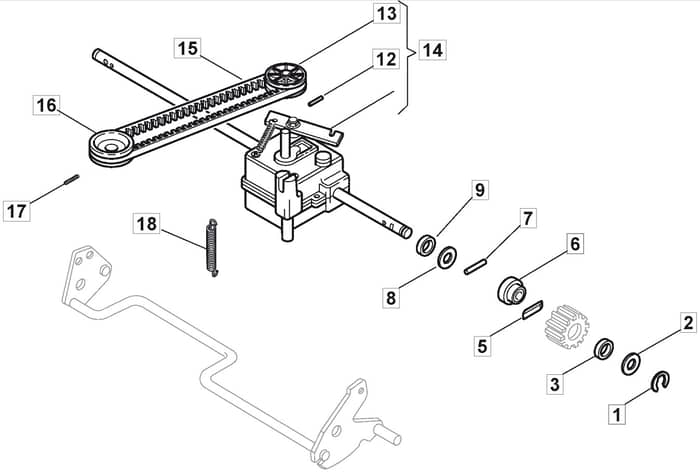 M5520 PD - 2008 - 292552023/M08 - Mountfield Rotary Mower Transmission Diagram