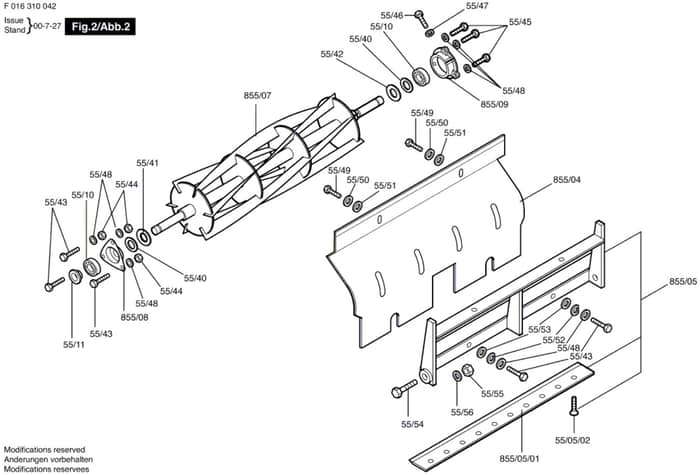Atco Royale 20 - F016310042 - Cutter Assembly