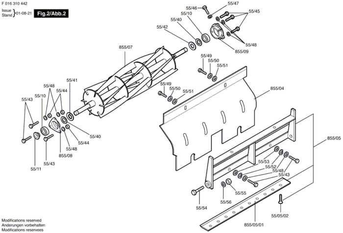 Atco Royale 20 IC - F016310442 - Cutter Assembly
