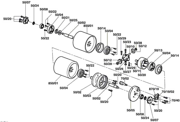 Atco Balmoral 20SE - F016309642 - Rear Roller Assembly