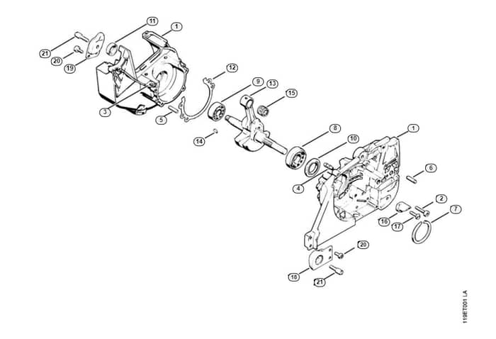Stihl 042 Q Crankcase - A-Group