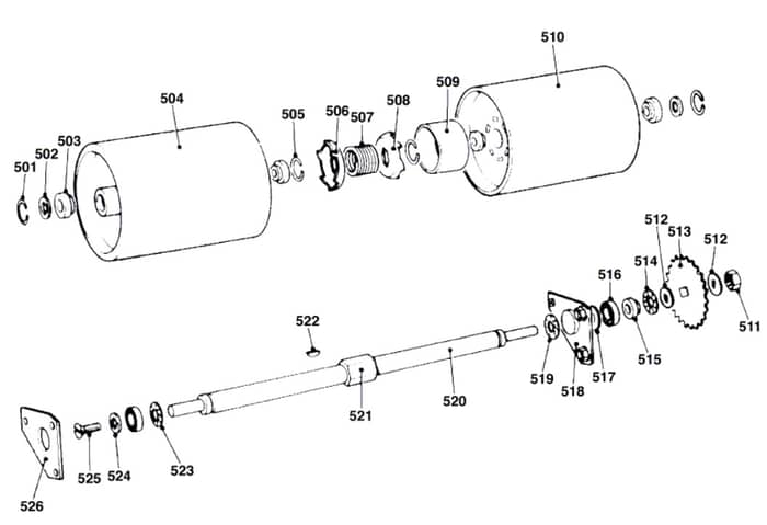 Atco Club B17 - F016L80391 - Rear Roller Assembly