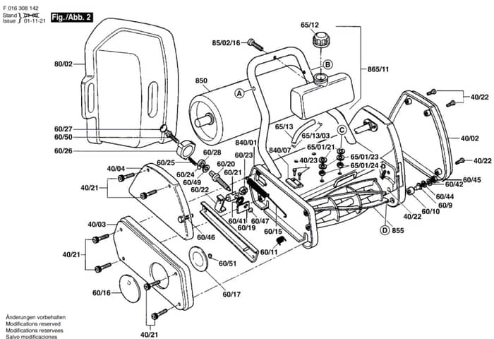 Atco Balmoral 17SE - F016308142 - Main Assembly