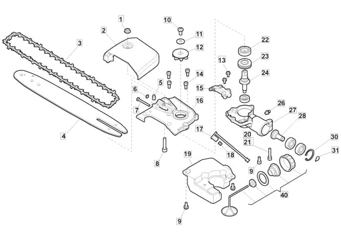 MB 2801 J - 2012-2016 - 280120103/M12 - Mountfield Brushcutter Pole Pruner Diagram