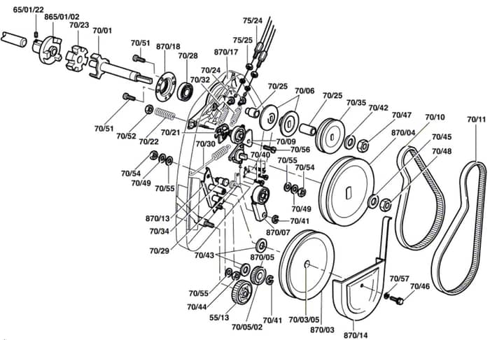Atco Balmoral 14SK - 3616C07A70 - Drive Assembly