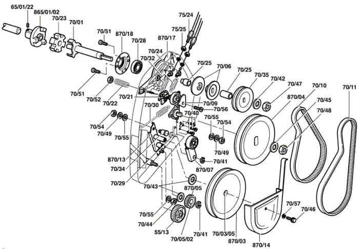 Qualcast Classic Petrol 35S - F016305842 - Drive Assembly