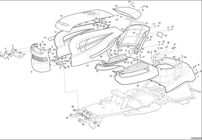 Hayter Heritage RS82H - 148A (148A001001 - 148A099999) - Engine Cover