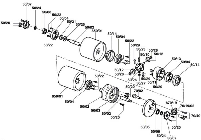 Atco Balmoral 17SE - F016308642 - Rear Roller Assembly