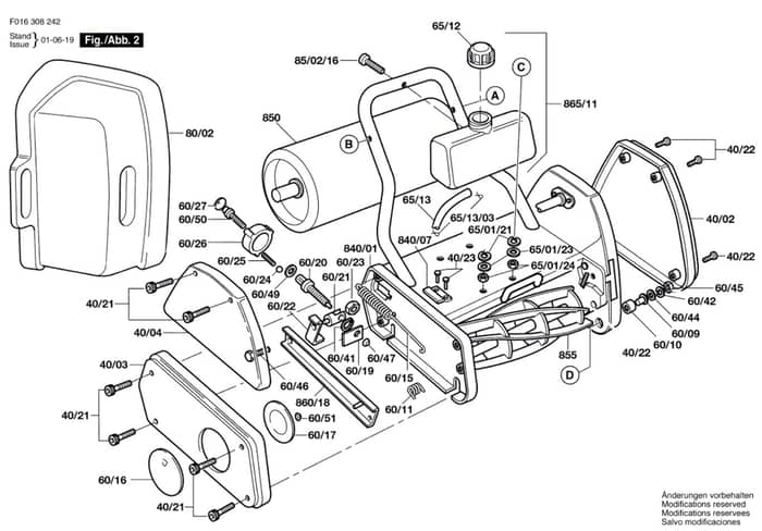 Atco Balmoral 17S - F016308242 - Main Assembly