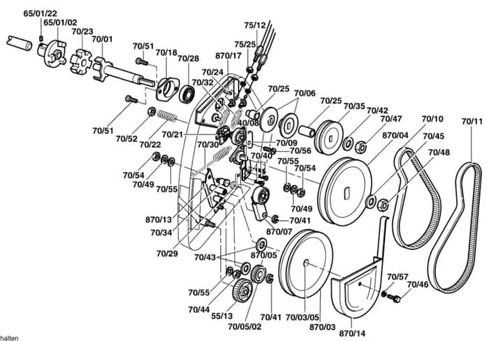 Qualcast Classic Petrol 35S - F016305042 - Drive Assembly