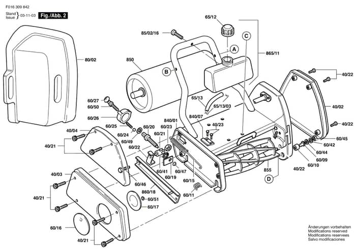 Atco Balmoral 20S - F016309842 - Main Assembly