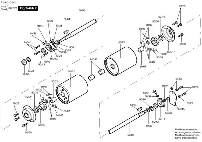 Atco Royale 20 - F016310042 - Rear Roller Assembly