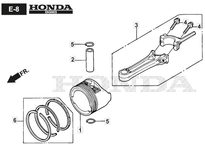HP425 - 2015-2018 - 295431038/M15 - Mountfield Rotary Mower Piston Diagram