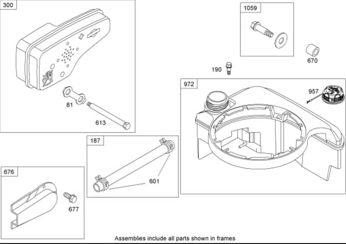 Hayter R48 - 446E (280000001 - 280999999) - Fuel Tank Assy B&S 126T02-1841-B1