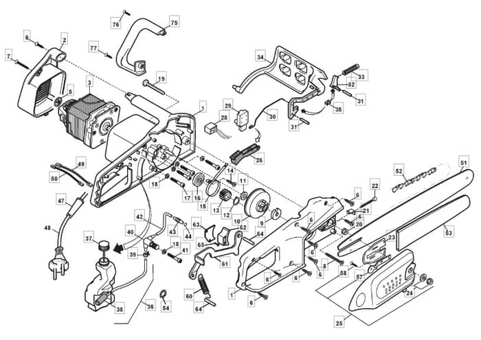 ME 1714 - 2008 - 292914013/MO8 – Mountfield Main Assembly Diagram