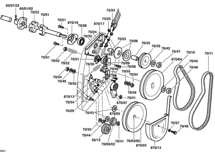 Qualcast Classic Petrol 35S - F016305542 - Drive Assembly