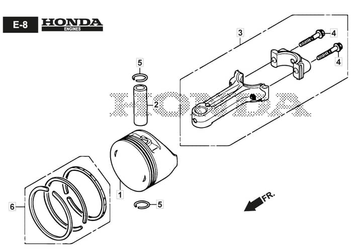 SP505R V - 2021 - 294519038/M19 - Mountfield Piston Connecting Rod Diagram
