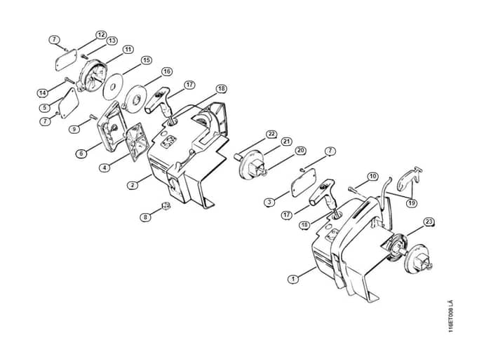 Stihl 015 Lq Handle Housing - E-Group