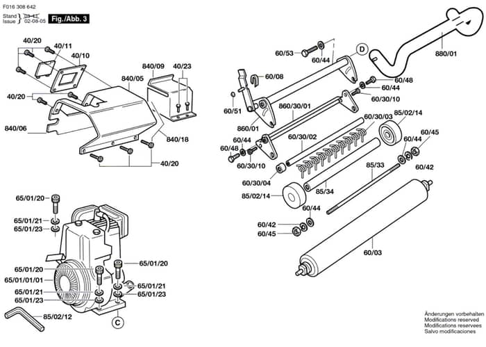 Atco Balmoral 17SE - F016308642 - Front Roller Assembly