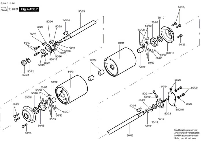 Atco Royale 24 IC - F016310542 - Rear Roller Assembly