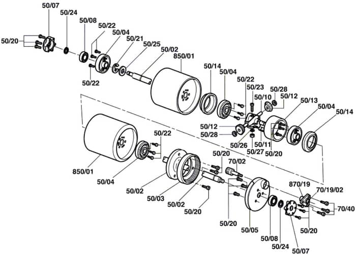 Atco Balmoral 20S - F016309242 - Rear Roller Assembly