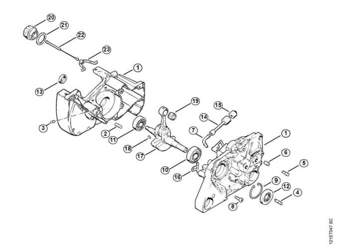 Stihl 038 M Crankcase - A-Group