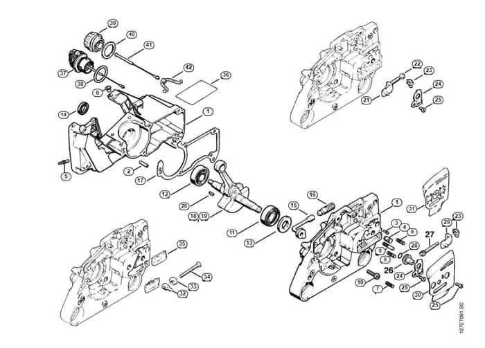 Stihl 024 Wb Crankcase - A-Group