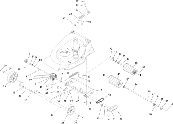 Hayter Harrier 48 Autodrive 60V - 477A (410380787 - 999999999) - Traction - Suspension - Hoc