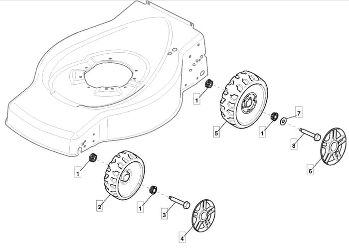 MOLEMASTER 46HP - 2016-2018 - 299174648/M16 - Mountfield Rotary Mower Wheels Diagram