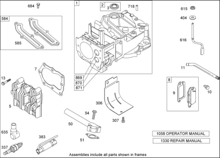 Hayter R48 - 446E (280000001 - 280999999) - Cylinder Assy B&S 126T02-1841-B1