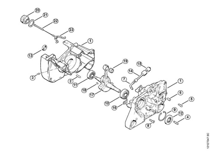 Stihl 038 W Crankcase - A-Group