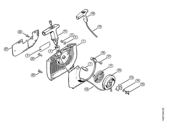 Stihl 046 Magnum R Rewind Starter - H-Group