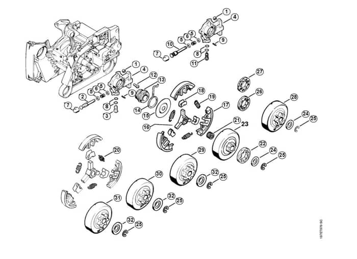Stihl 066 Oil Pump, Clutch - D-Group