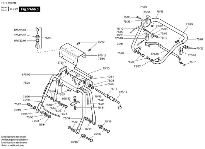 Atco Royale 30 - F016310242 - Handle Assembly