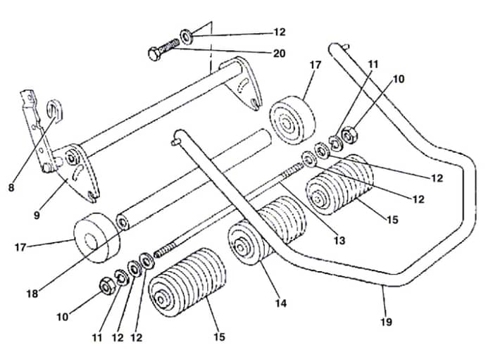Atco Windsor 14S - F016L80597 - Front Roller Assembly