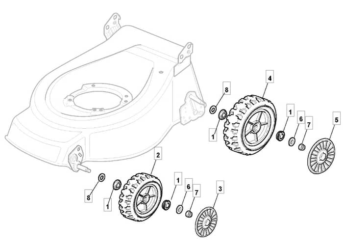 S421 HP - 2008 - 294434043/UM8 - Mountfield Rotary Mower Wheels Diagram