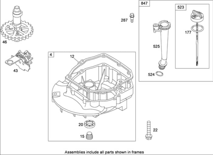 Hayter R53S - 448E (448E290000001 - 448E290000999) - Crankcase Cover B&S 126T05-0239-B1
