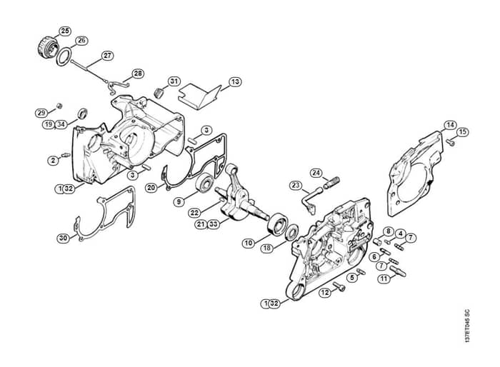 Stihl 066 Br Crankcase - A-Group