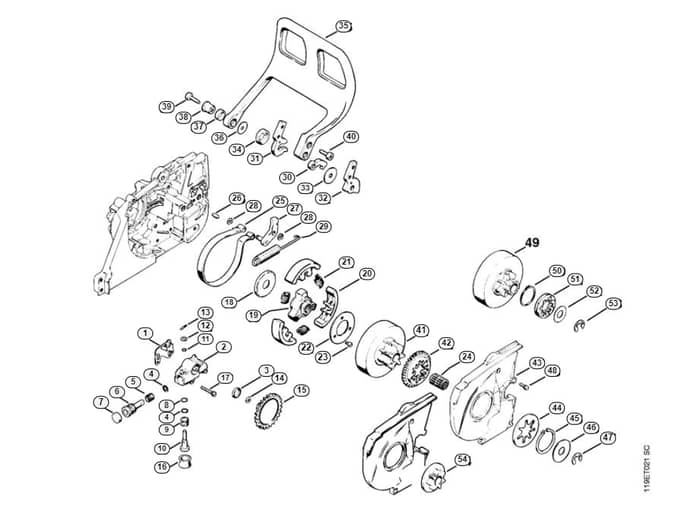 Stihl 042 Q Oil Pump, Clutch - G-Group