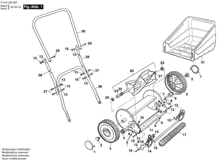 Qualcast Panther 300 - F016L80657 - Main Assembly