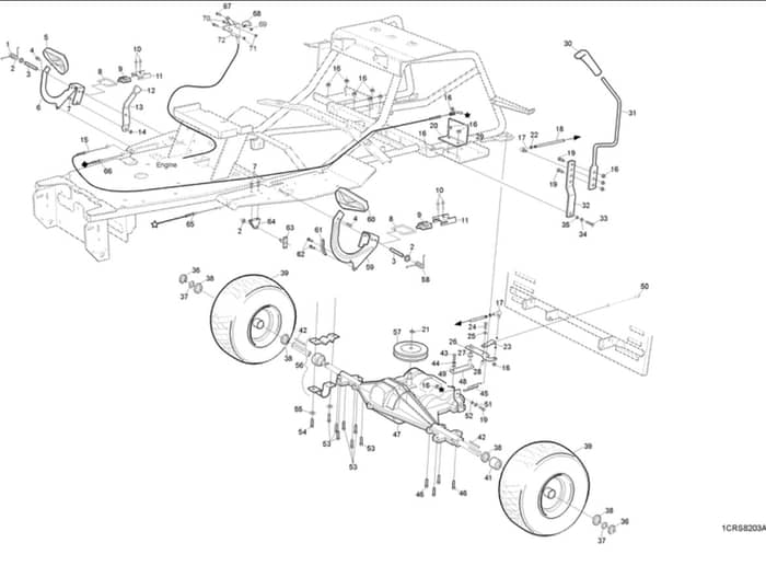 Hayter Heritage RS82H - 148A (148A001001 - 148A099999) - Rear Axle